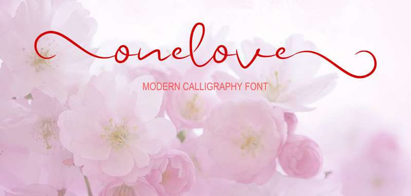 Onelove Fresh and Bright Spring Fonts for Your Design Projects
