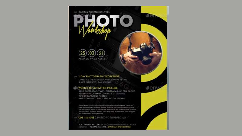 Photography-1 Must-See Workshop Flyers for Small Business Owners