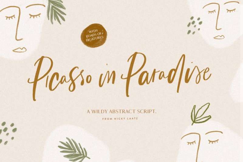 Picasso-in-Paradise-Font-1 Discover the Perfect Beach Fonts for Your Project