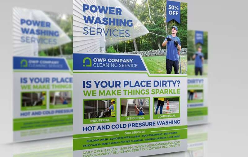 Pressure-Cleaning-and-Power-Washing-Flyer-Template-1 Pressure Washing Flyers That Will Make Your Business Sparkle