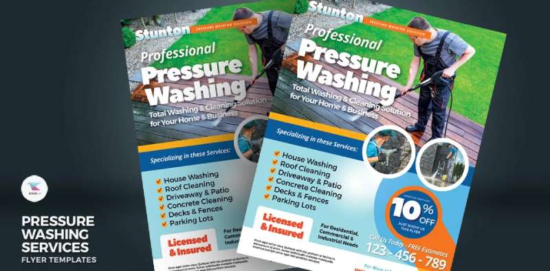 Pressure-Washing-Services-Flyer-Corporate-Identity-Template-1 Pressure Washing Flyers That Will Make Your Business Sparkle