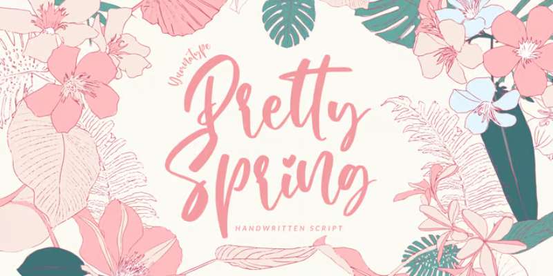 Pretty-Spring-Font-1 Fresh and Bright Spring Fonts for Your Design Projects