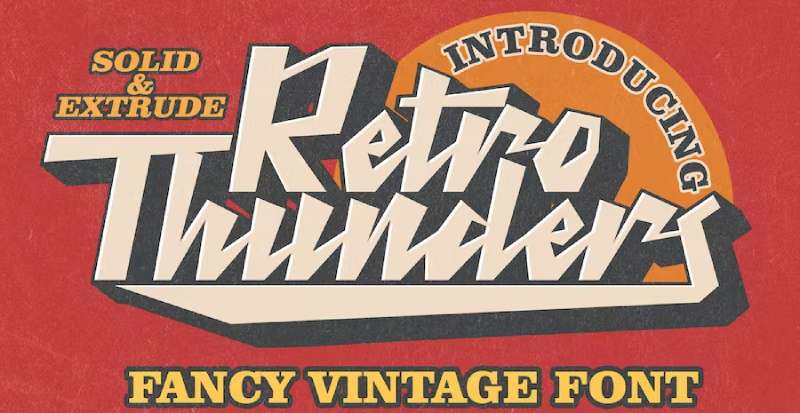 Retro-Thunders-1 Rev Up Your Designs with These Classic Car Fonts