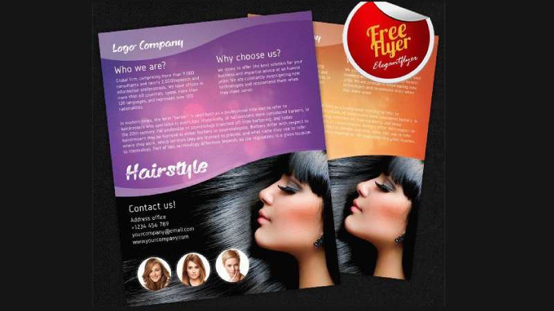 Simple-infographics Creative Hairstylist Flyers That Will Leave a Lasting Impression