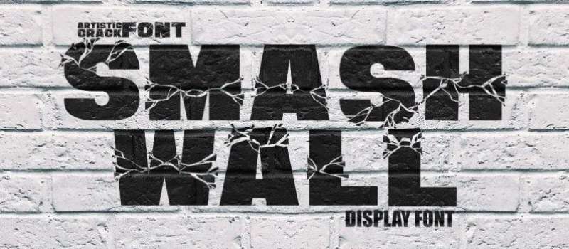 Smash-Wall-Cracked-Display-Font-1 The Most Popular Cracked Fonts Used by Designers