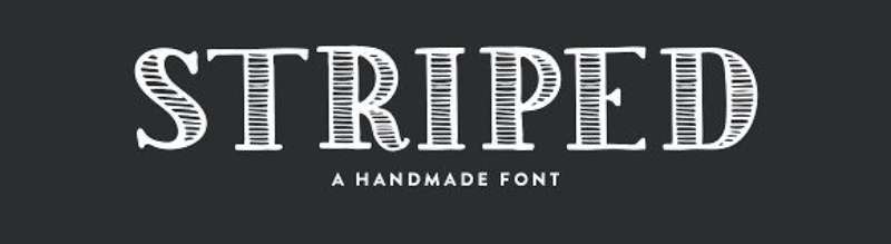 Striped-Hand-Lettered-Font-1 Popular Striped Fonts Used by Designers Worldwide