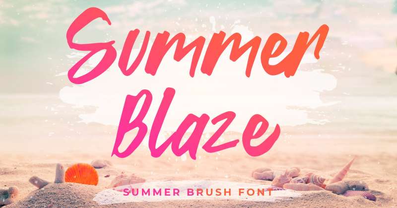 Summer-Blaze-1 Stunning Summer Fonts to Add a Splash of Fun to Your Designs
