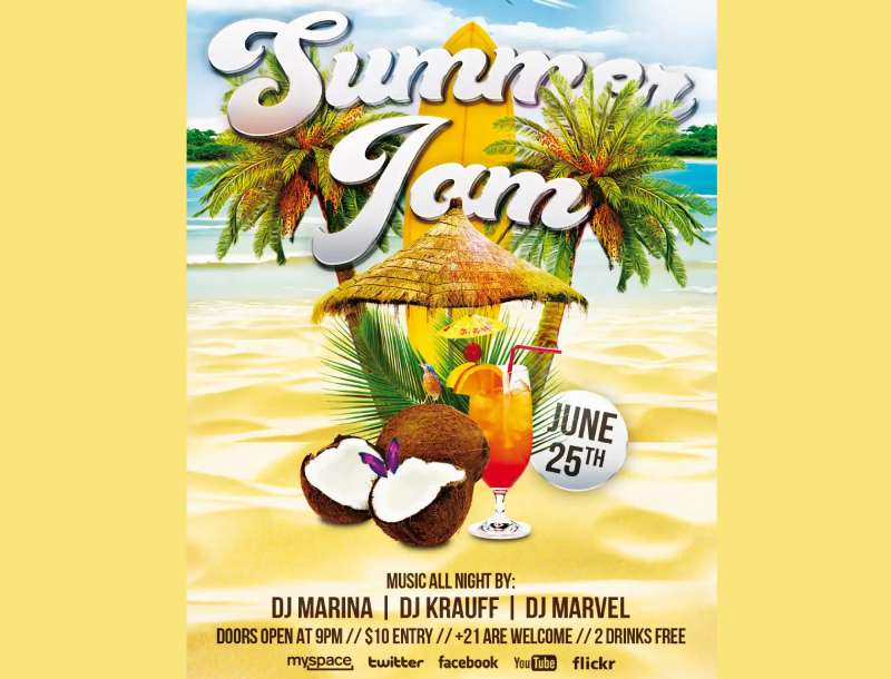 Summer-Jam-Free-Poster-and-Flyer-Template-FreePSDFlyer-com-1 Summer Flyers That Will Make Your Season Sizzle