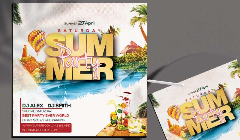 Summer-Party-PSD-Free-Flyer-Templates-1 Summer Flyers That Will Make Your Season Sizzle
