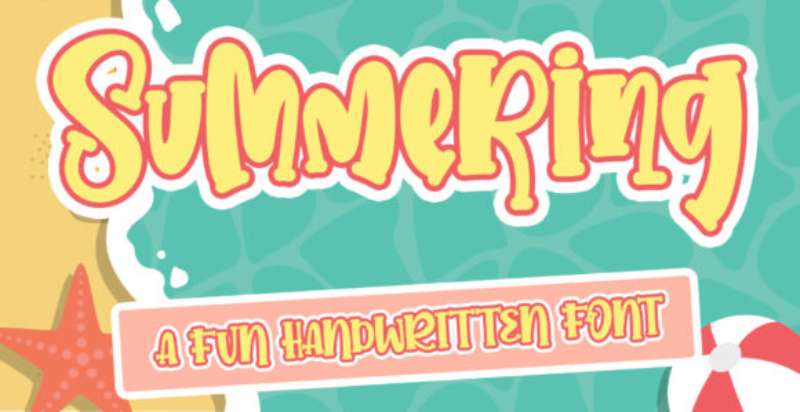 Summering-1 Stunning Summer Fonts to Add a Splash of Fun to Your Designs