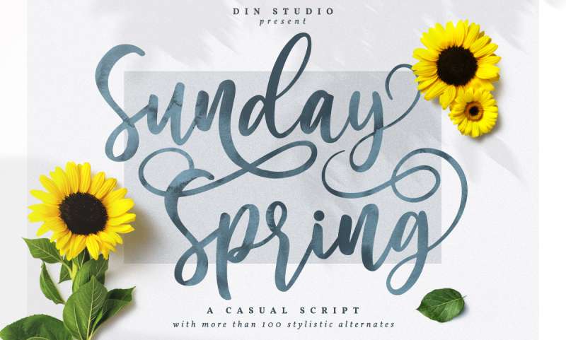 Sunday-Spring-1 Fresh and Bright Spring Fonts for Your Design Projects