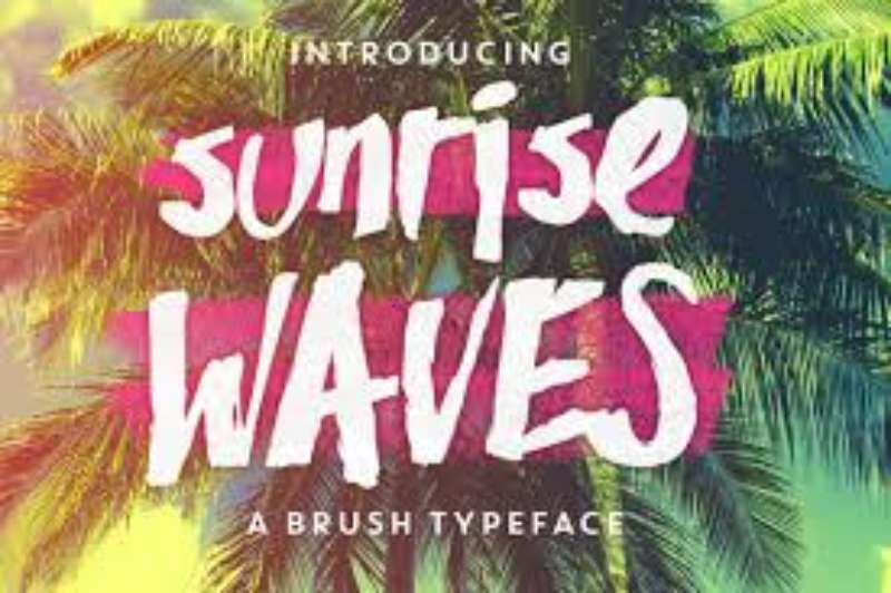 Sunrise-Waves Stunning Summer Fonts to Add a Splash of Fun to Your Designs