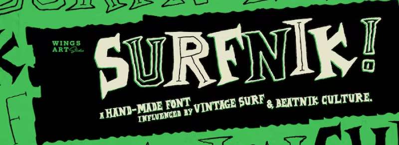 Surfnik-a-Handmade-Vintage-Surf-and-Beatnik-Font-1 Breathtaking Hawaii Fonts for Your Next Design Project