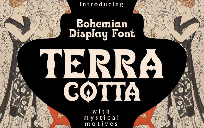 Terra-Cotta-–-Bohemian-Display-Font-1 Must-Try Art Nouveau fonts for Your Design Projects
