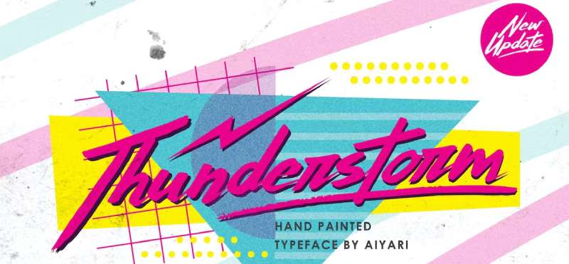 Thunderstorm-Hand-Painted-Typeface-1 Fresh and Bright Spring Fonts for Your Design Projects