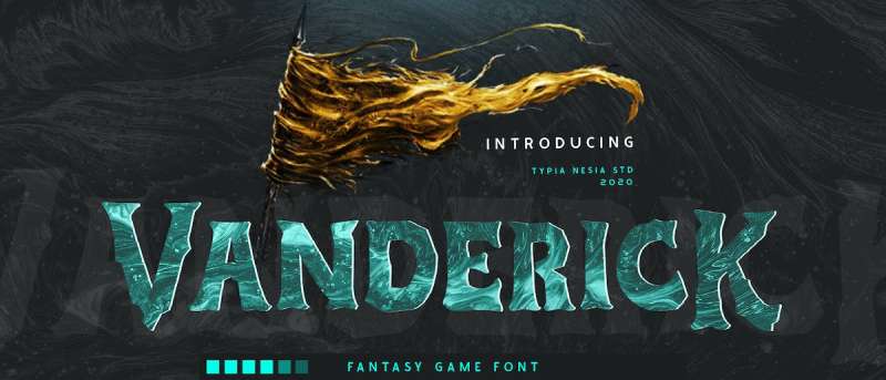 Vanderick-Fantasy-Game-Font Must-Try Fantasy Fonts for a Touch of Enchantment in Your Projects