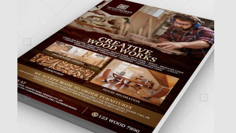 Wood-works Carpentry Flyers That Will Make Your Message Impossible to Miss