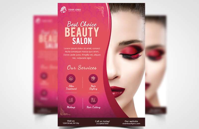 beauty-salon-flyer-template-free-psd-1 Creative Hairstylist Flyers That Will Leave a Lasting Impression