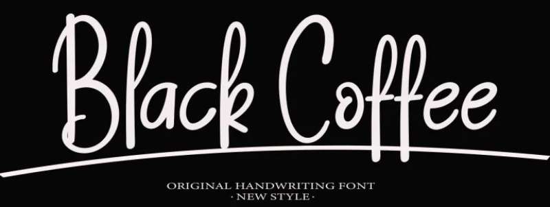 black-coffee-font_61d8fc4503725-1 Try These Fun Coffee Fonts Today (17 Examples)