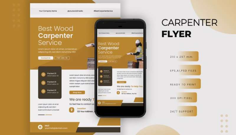carpenter-flyer-2-1 Carpentry Flyers That Will Make Your Message Impossible to Miss