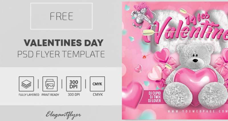 cartoonish-pink-valentine-s-day-flyer-template-1 Valentine's Day Flyers That Sell: 21 Great Examples