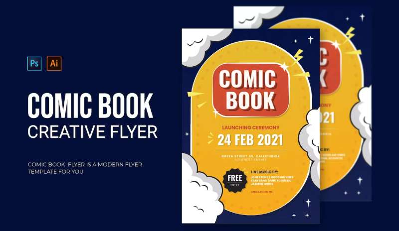 comic-book-1 Book Launch Flyers That Will Ignite Your Reading Passion