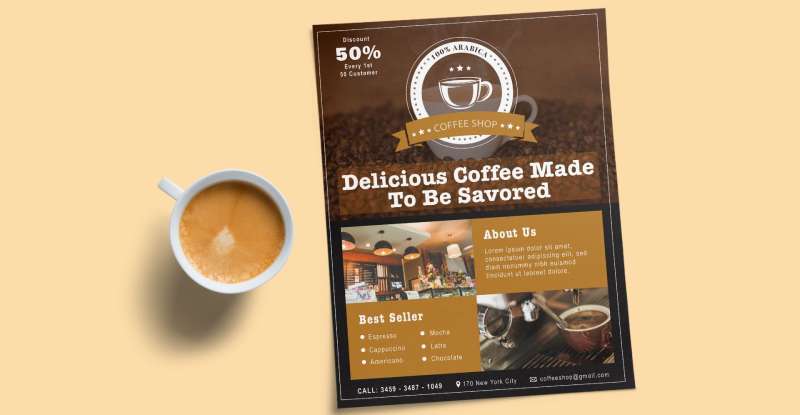 delicious-1 Coffee Flyers to Make Your Business Stand Out