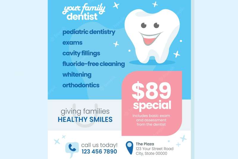dental-flyer-with-smiling-tooth-kids-families_1446-32-1 Dental Flyers That Will Encourage Better Oral Health