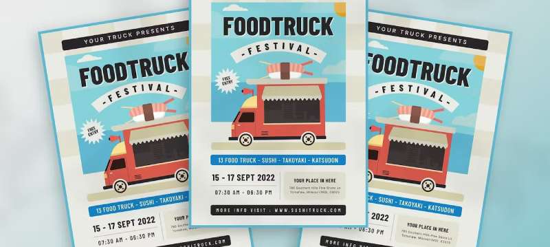 festival-flyer-1 Food Truck Flyers That Will Make Your Mouth Water
