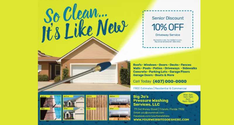 flyer-template-1 Pressure Washing Flyers That Will Make Your Business Sparkle
