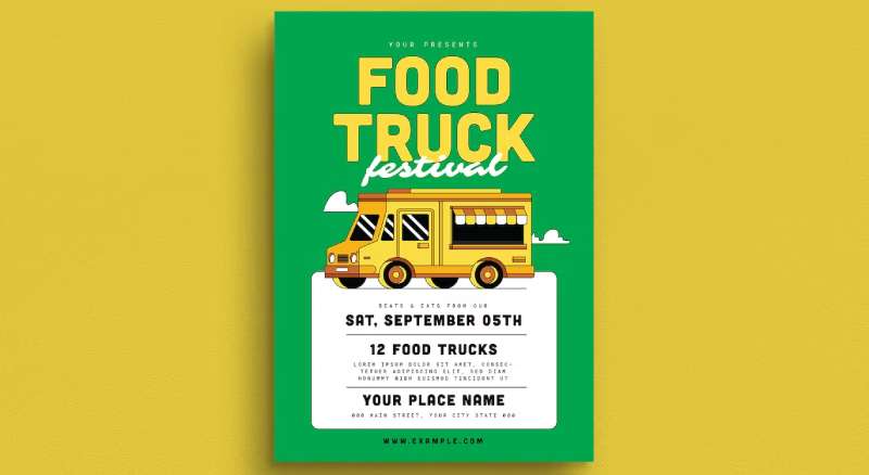 food-truck-event Food Truck Flyers That Will Make Your Mouth Water