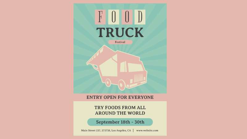free-retro-1 Food Truck Flyers That Will Make Your Mouth Water