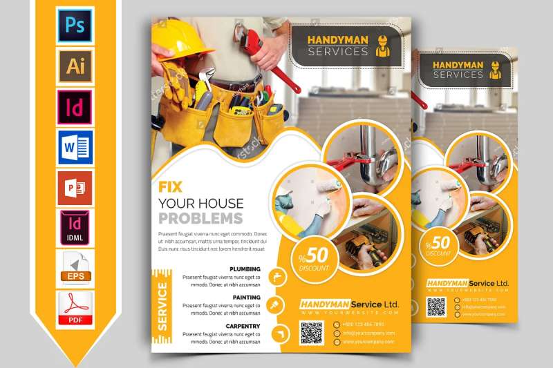 handyman-and-plumber-service-1 Examples of Effective Handyman Flyers