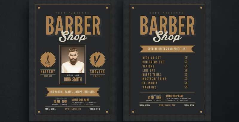 hipster-1 Great Barbershop Flyers To Help You Promote Your Services