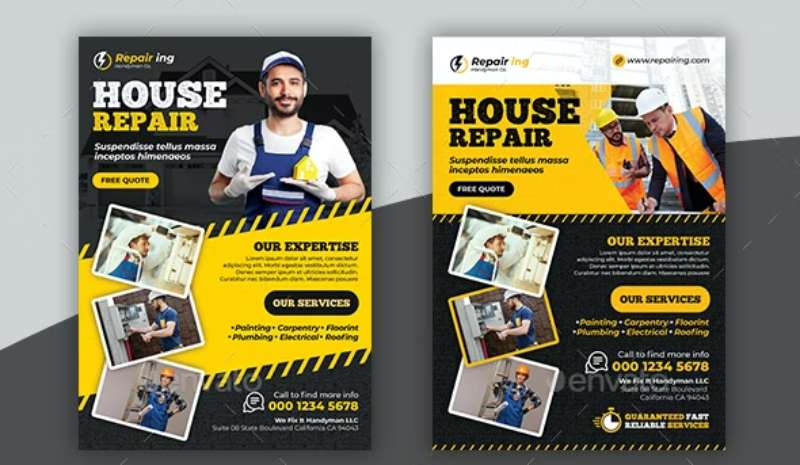 home-repair-services-1 Examples of Effective Handyman Flyers