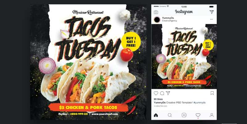 mexican-tacos-1 Taco Tuesday Flyers That Will Make Your Mouth Water