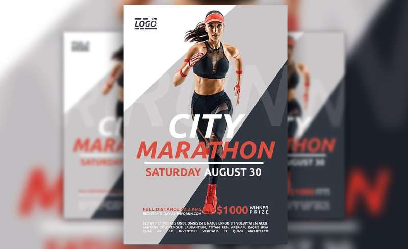 modern-design-flyer-template-for-the-city-marathon-1 Marathon Flyers That Will Get You Pumped for Race Day