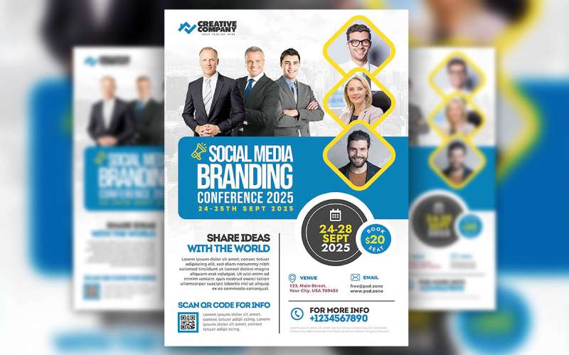 modern-infographic-business-conference-and-workshop-flyer-template-1 Must-See Workshop Flyers for Small Business Owners