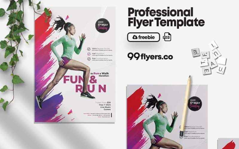 modern-marathon-event-flyer-template-1 Marathon Flyers That Will Get You Pumped for Race Day