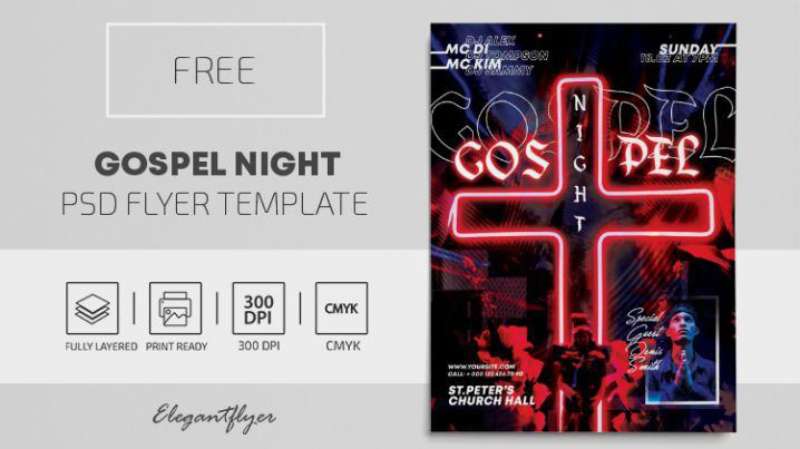 modern-neon-gospel-night-flyer-template-1 Creative Gospel Flyers That Will Make an Impact