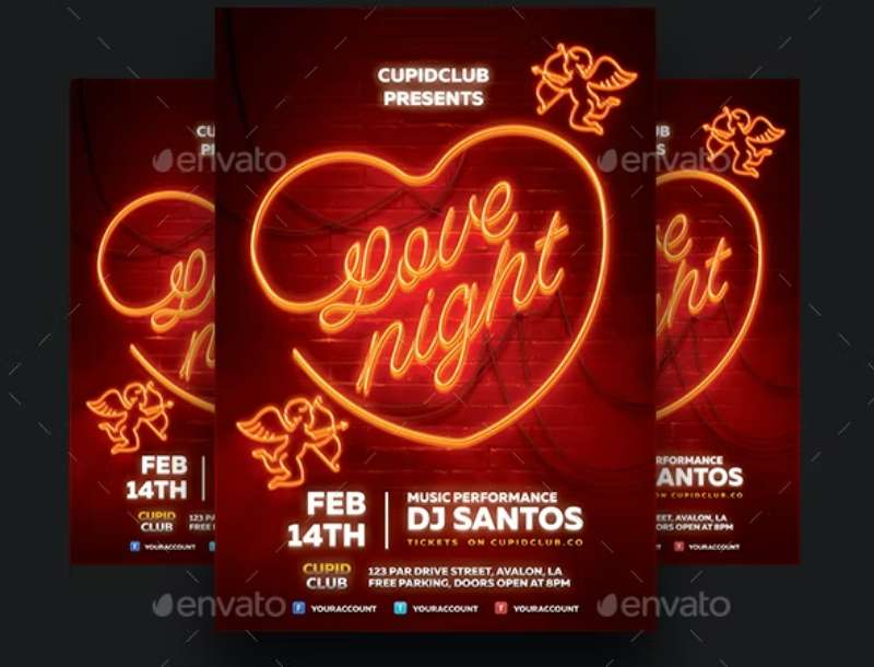 neon-1 Valentine's Day Flyers That Sell: 21 Great Examples