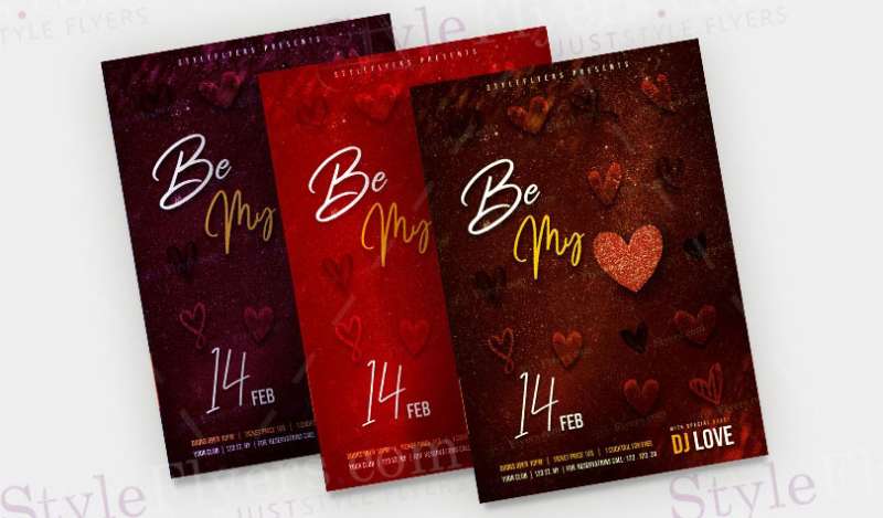 red-glittery-valentine-s-day-party-flyer-template-1 Valentine's Day Flyers That Sell: 21 Great Examples