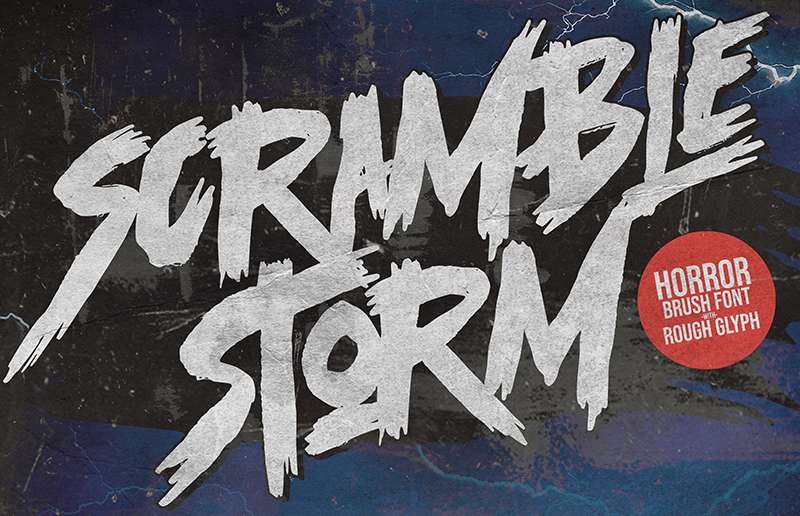 scramble_storm The Most Popular Rock Band Fonts Used by Designers