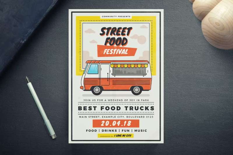 street-food-1 Food Truck Flyers That Will Make Your Mouth Water