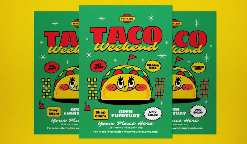 taco-promotional-1 Taco Tuesday Flyers That Will Make Your Mouth Water