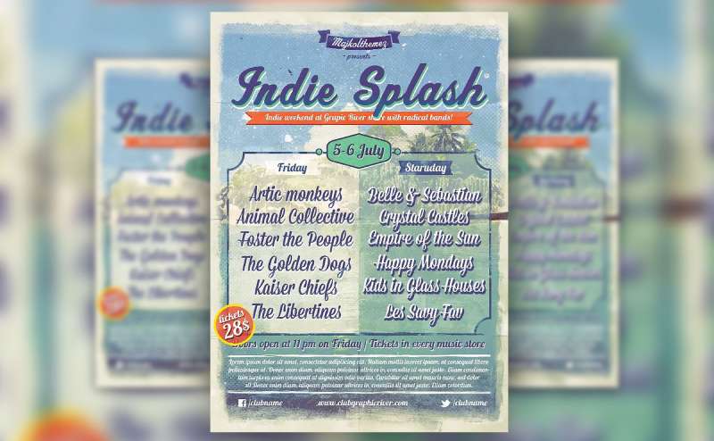 vintage-frame-indie-splash-festival-flyer-template-1 Festival Flyers That Will Ignite Your Party Spirit