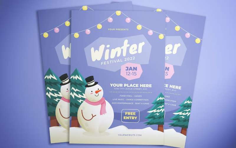 winter-1 Festival Flyers That Will Ignite Your Party Spirit