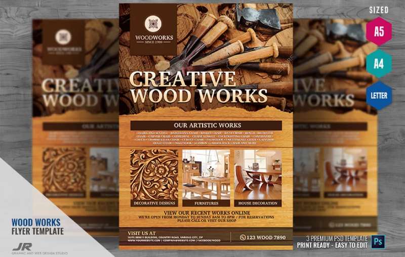 wood-works-and-wood-craft-flyer-1 Carpentry Flyers That Will Make Your Message Impossible to Miss
