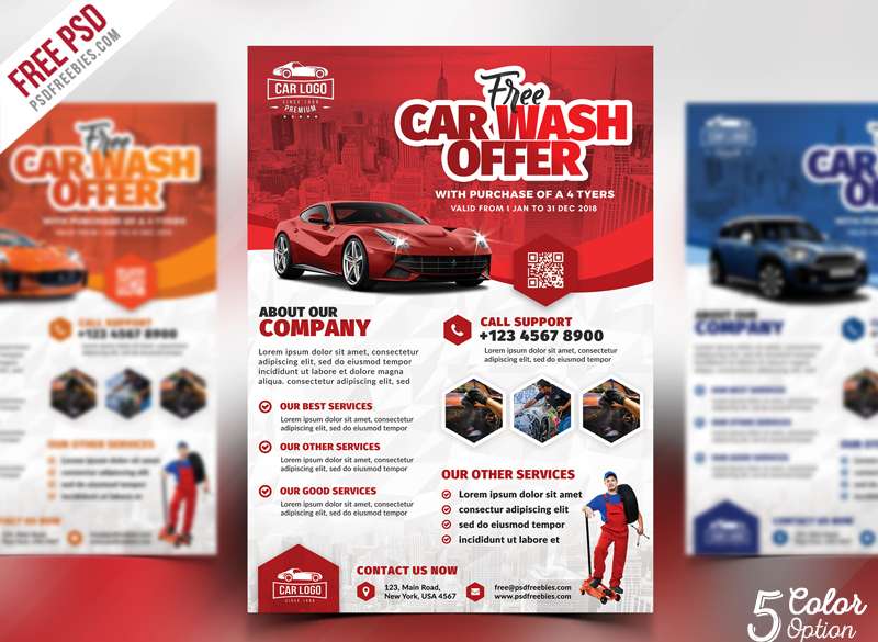 Car-Wash-Services-Promotional-Flyer-PSD-Bundle-1 Attention-Grabbing Car Wash Flyers for Your Business