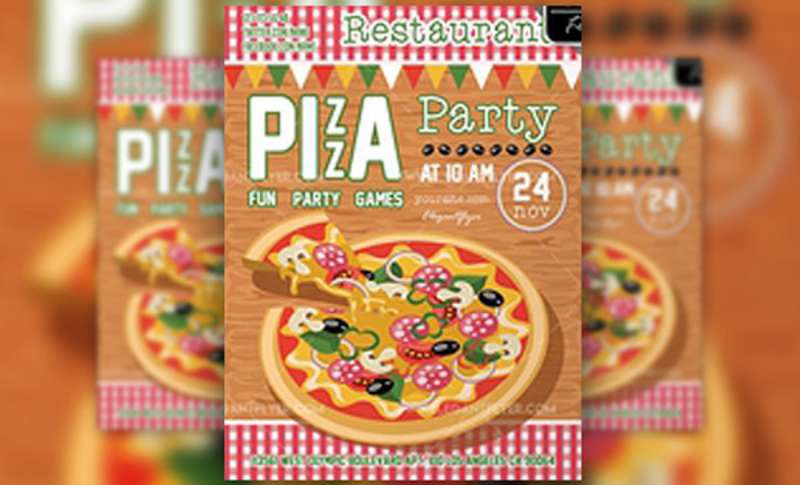 Cartoon-Illustrative-Pizza-Party-Flyer-Template-1 Boost Your Business with These Pizza Flyers